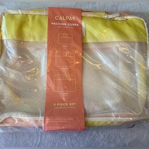 CalPak Packing Cubes Coral/Yellow